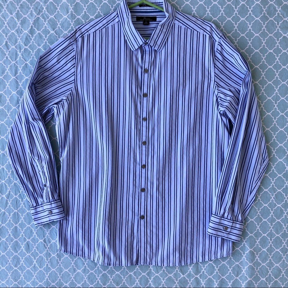 Marc Anthony Men’s Blue Striped Dress Shirt XL